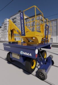 Véhicule rail-route électrique multifonction EMMA par Geismar